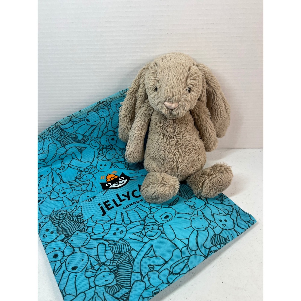 Jellycat Bashful Bunny Beige Plush Medium 11 Inch Stuffed Animal with Bag